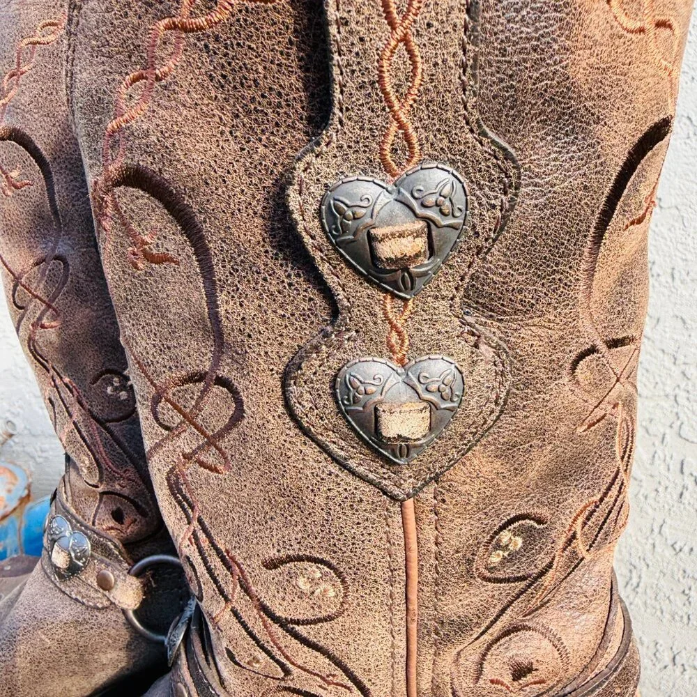 Durango Crush Heartbreaker Distressed Women's Cowboy Boots 6.5 - Picture 13 of 15